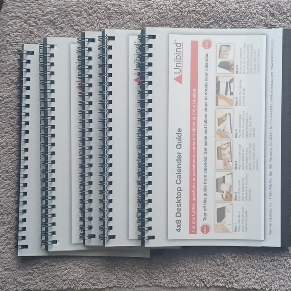 4x8 DESKTOP CALENDER GUIDES 5 Pack NWT design your own calendar